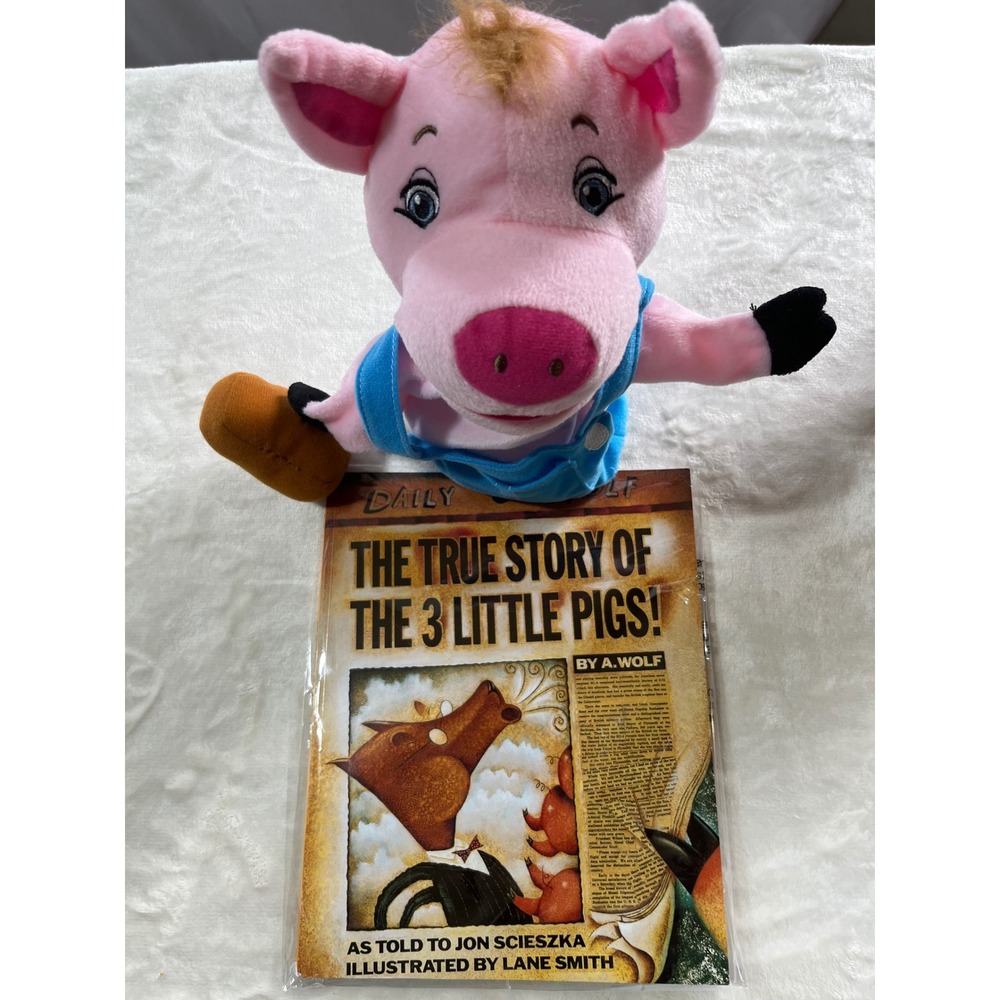 Lakeshore Learning Three Little Pigs Pig Hand Puppet Plush Storytelling + Book